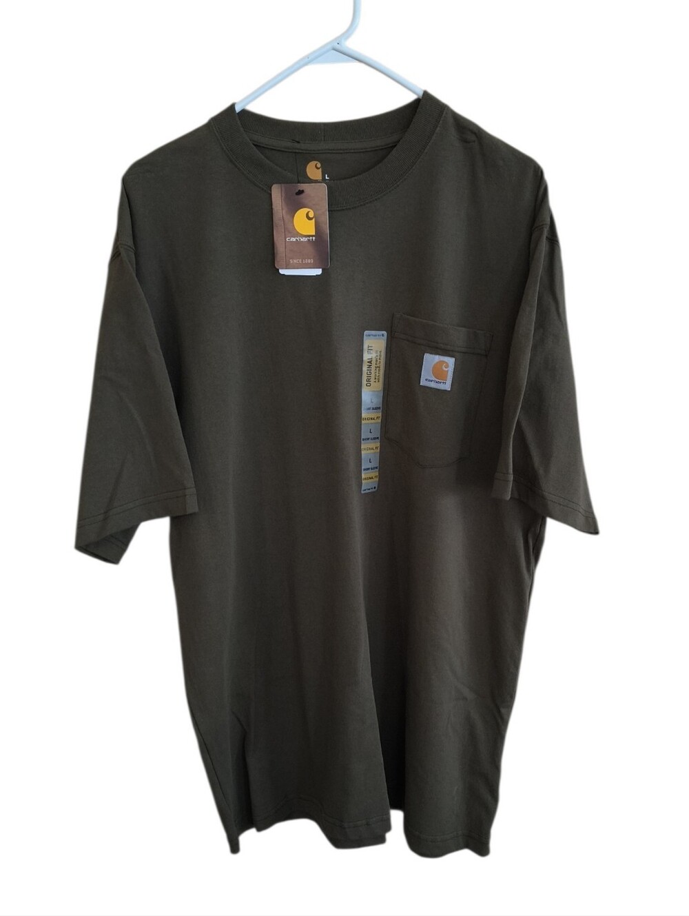 NWT Carhartt Short Sleeve Pocket Tee in Olive Green